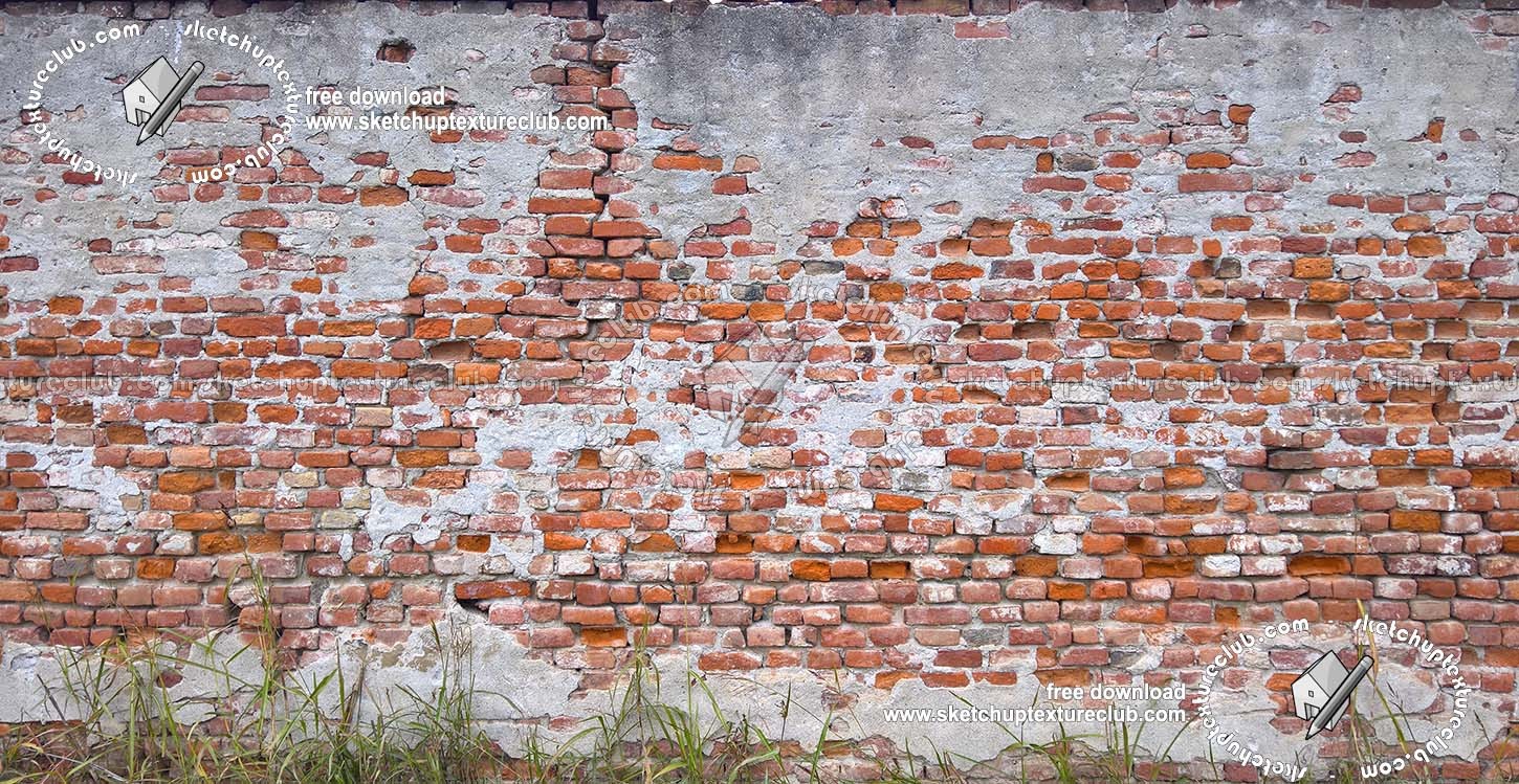 Broken Brick Wall Texture Seamless