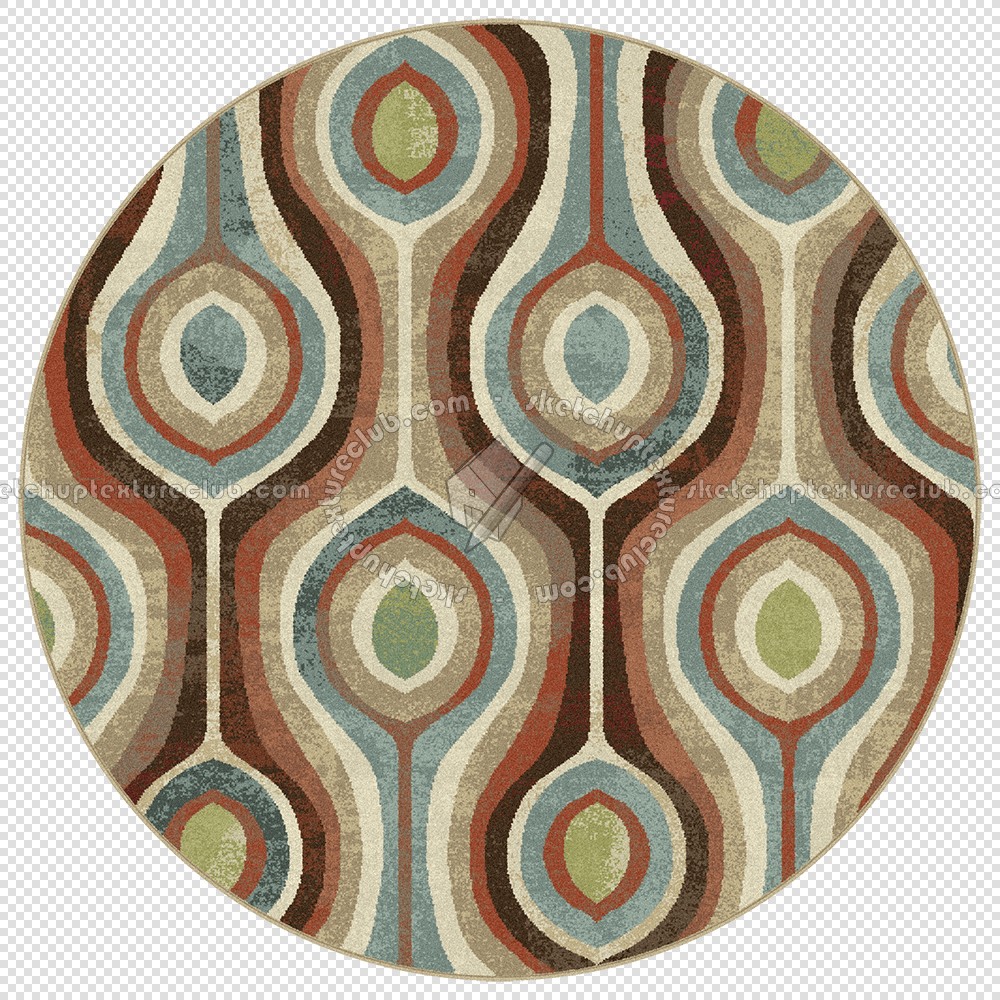 Vintage patterned round rug texture 20004