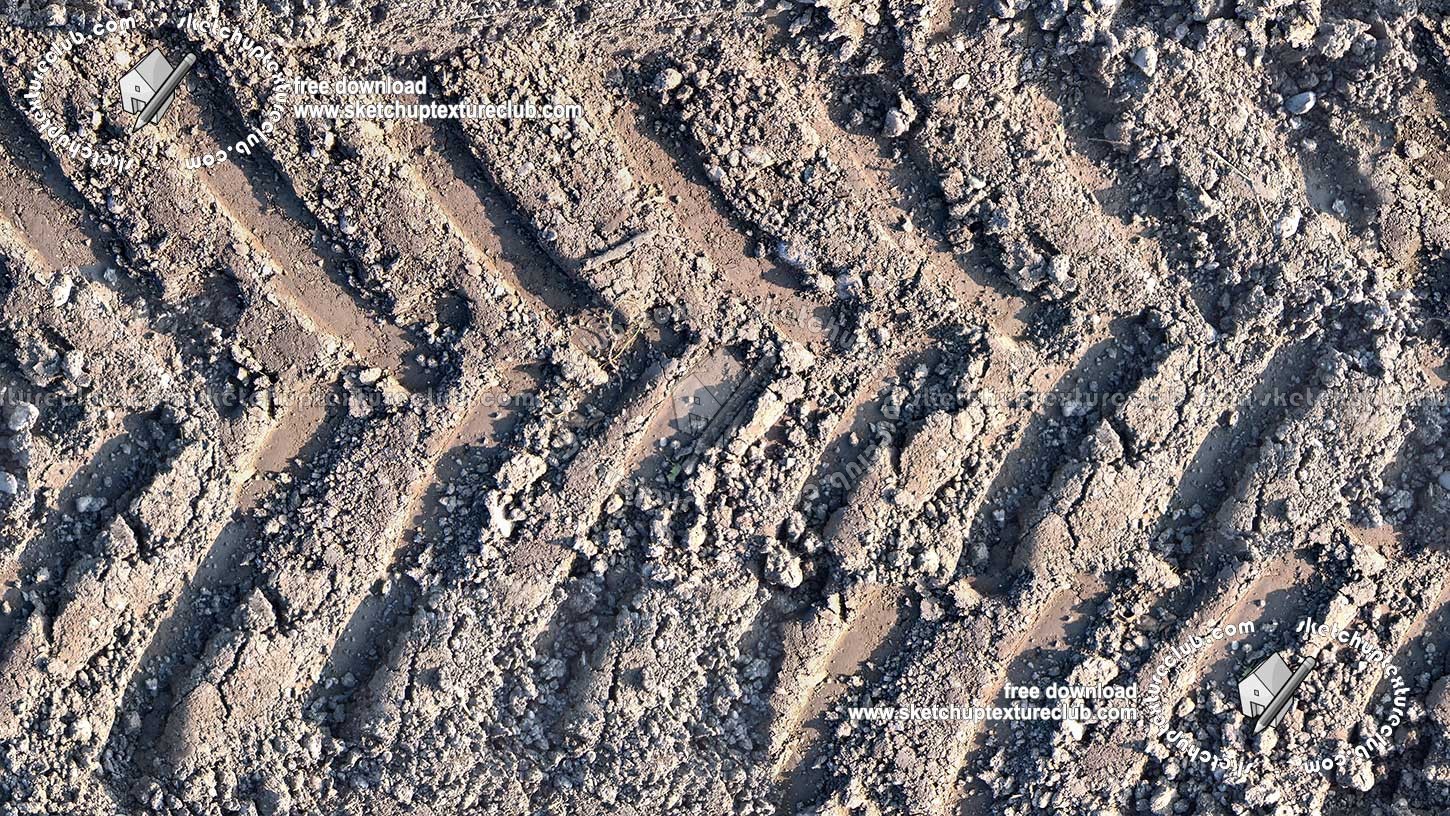 Ground with tire marks texture seamless 20309