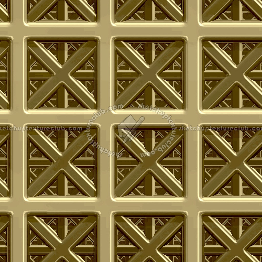 Brass metal facade cladding texture seamless 10377