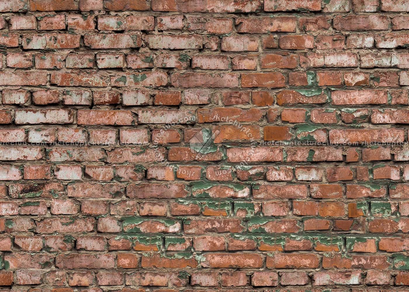 Damaged bricks texture seamless 00132