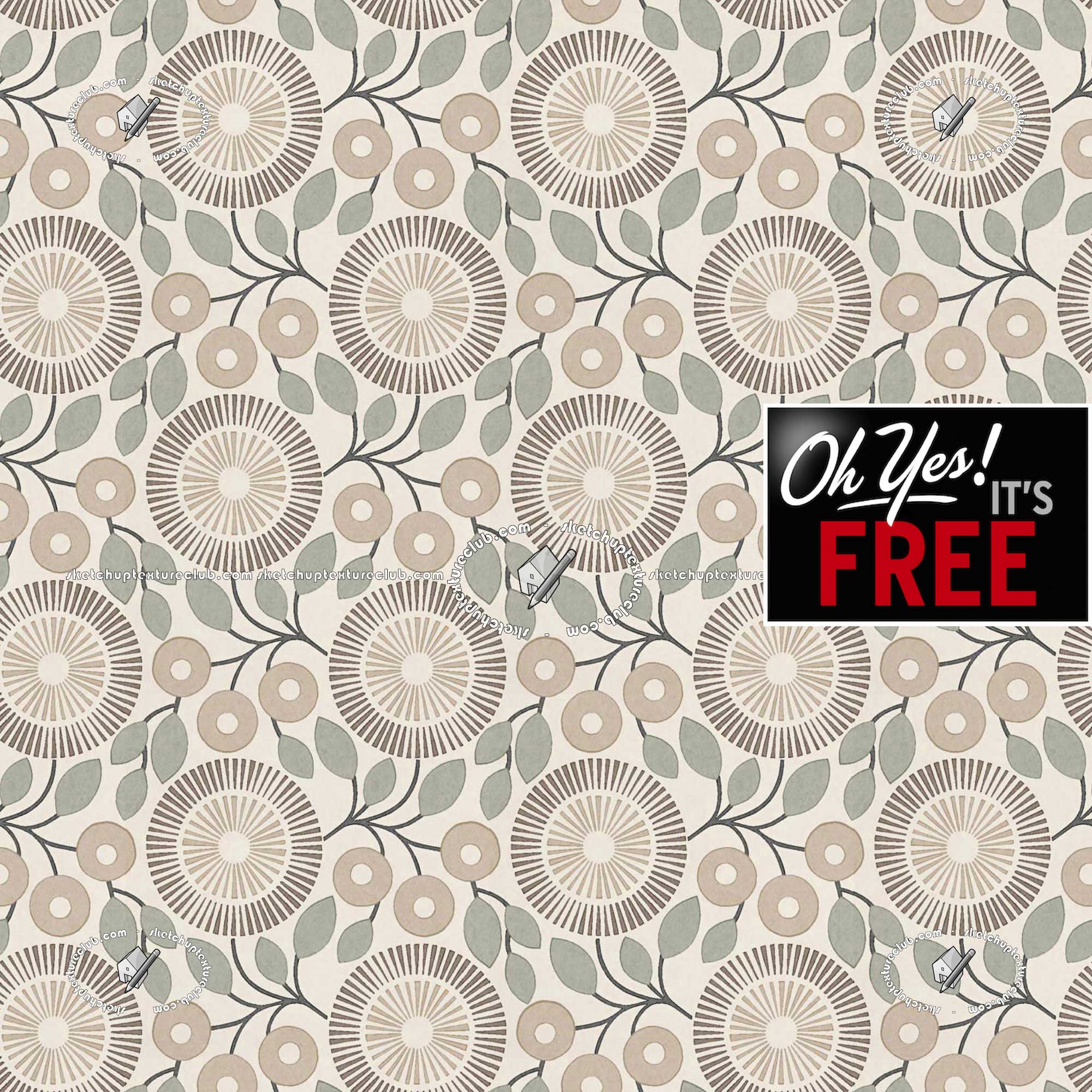 Preview floral Wallpaper - fabric seamless texture 1 