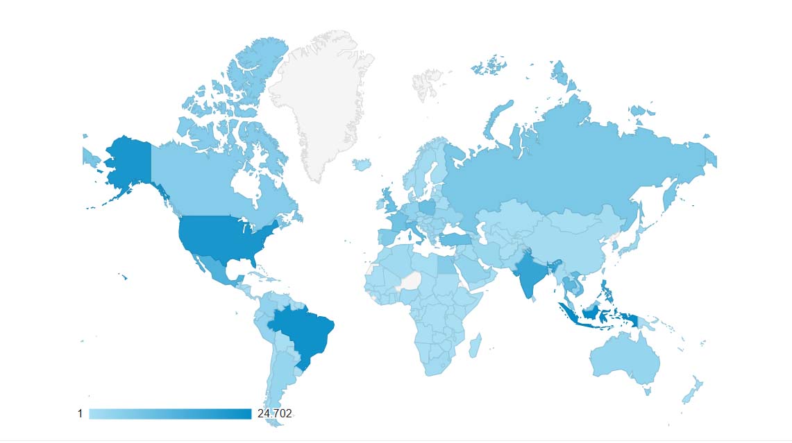 Overlay maps web site user from google analytics