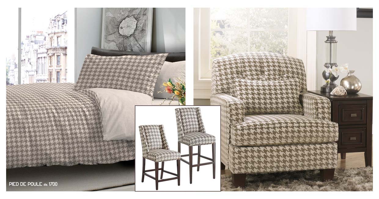 Furnish with houndstooth  design inspiration 1