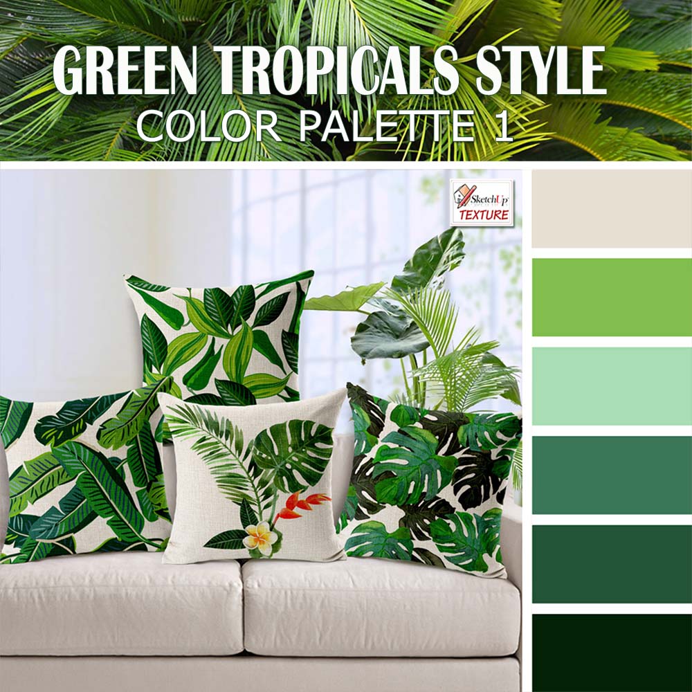 Green tropical style color palette 1 Green tropical style color palette 1