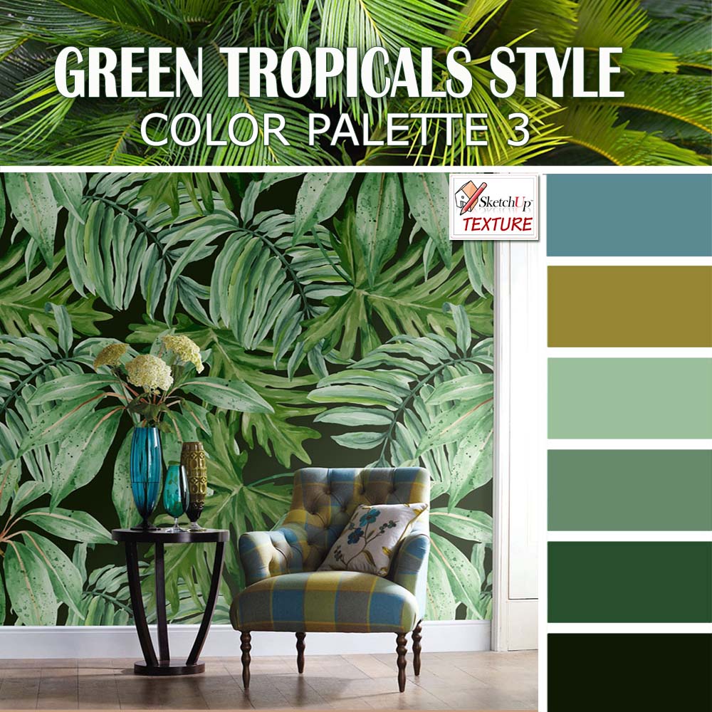Green tropical style color palette 3