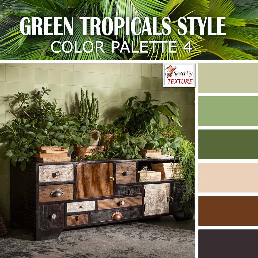 Green tropical style color palette 4