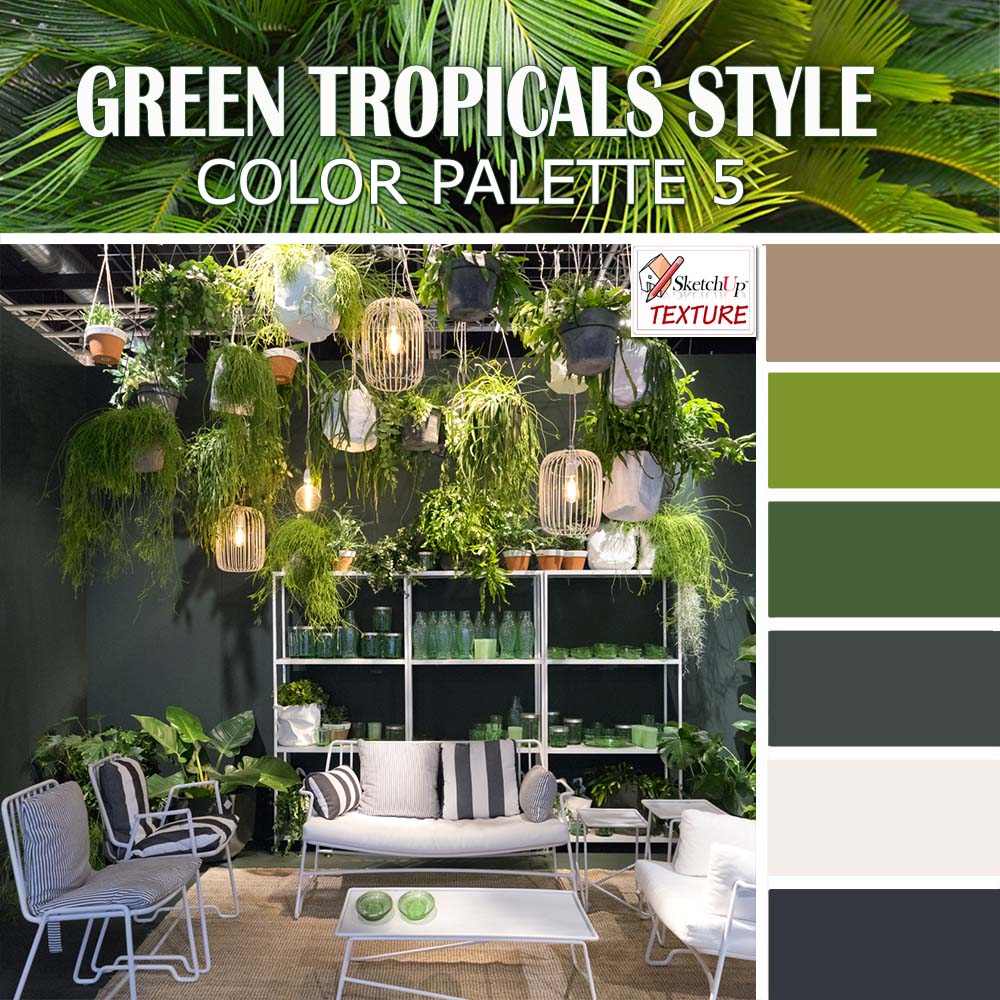Green tropical style color palette 5