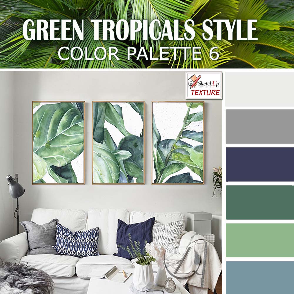 Green tropical style color palette 6