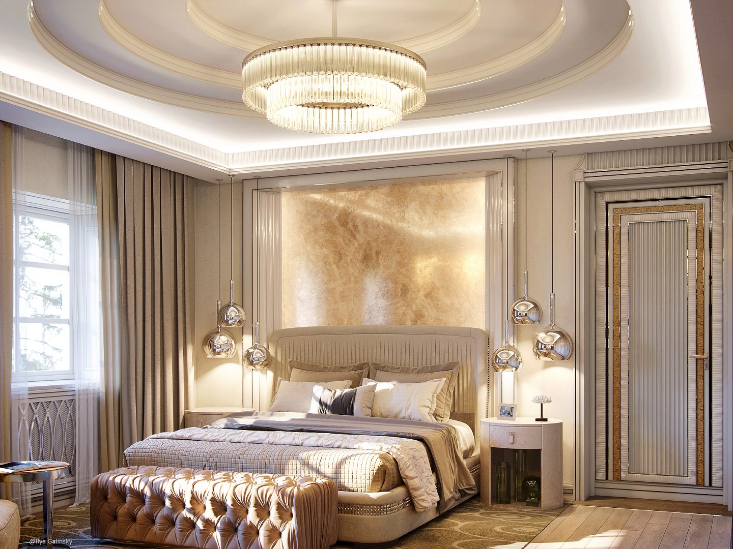 Ilya Galinsky | Bedroom  project & visualization by Ilya Galinsky