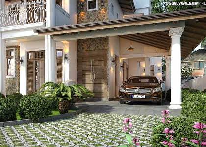 Thilina Liyanage | Proposed House At,Kottawa,Sri Lanka, Ground Floor-Car Porch,Sitting,Dining,2 Bed Rooms,Bath,Kitchen