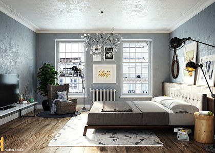 Bedroom Scandinavian - Hodidu Studio