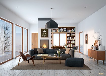 Living Room - AD House - Hodidu Studio
