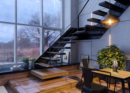 Iron stairs design