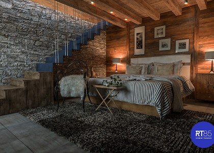 Andres Tomas | vray render by Andres Tomas Bedroom view
