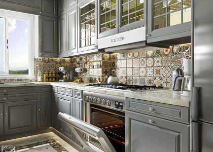 A kitchen  with Arabian touches