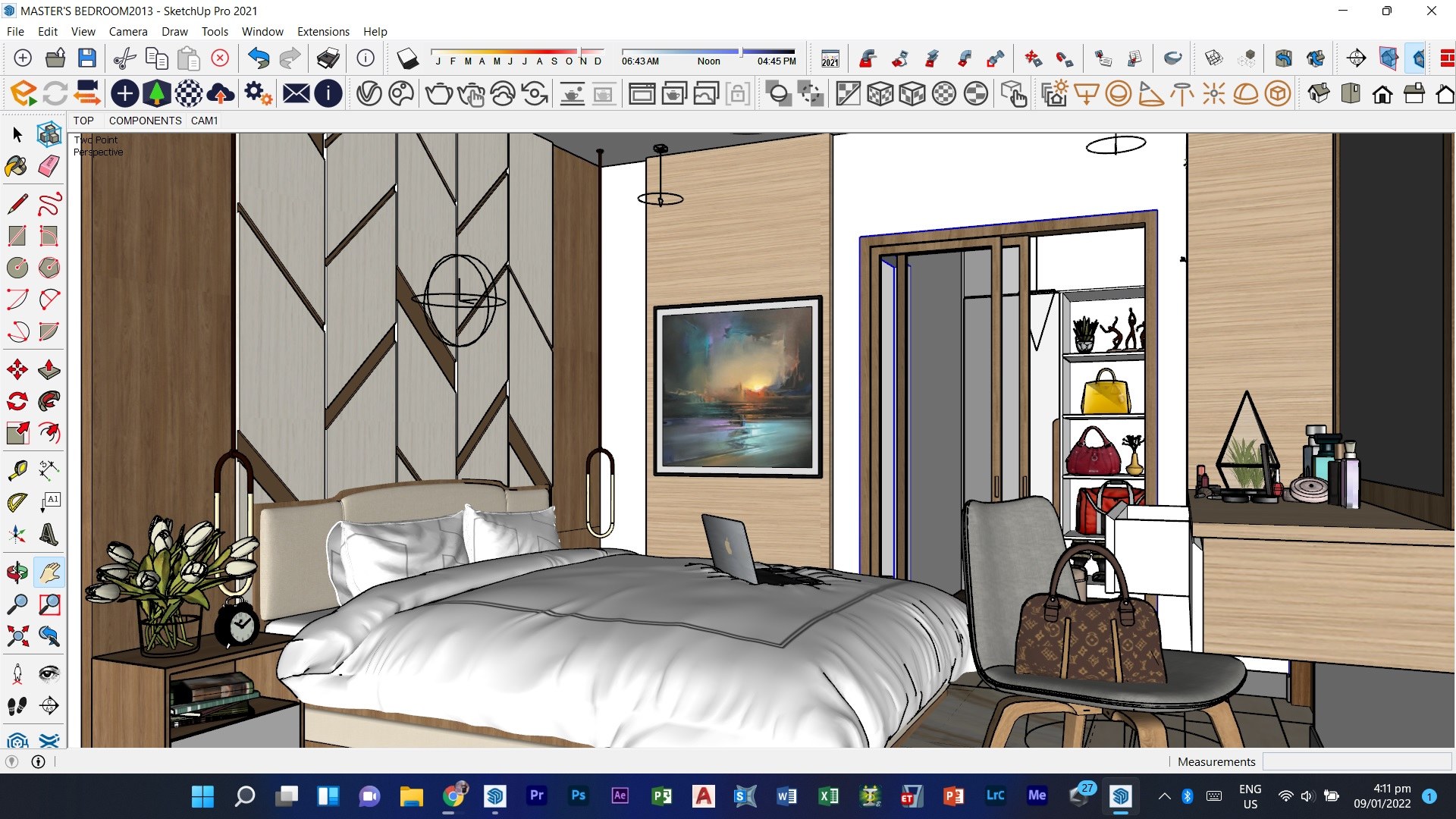 ELEGANT MASTER'S BEDROOM by EDUARDO BELONIO 1466 Sketchuptexture