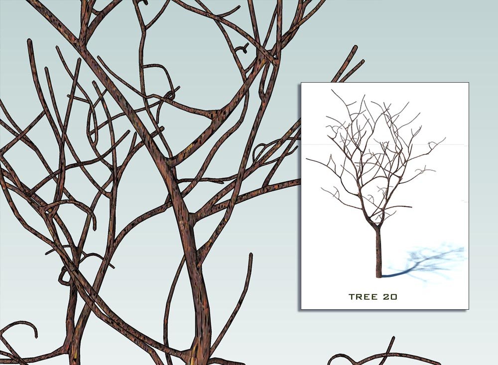 3D Sketchup trees collection 3