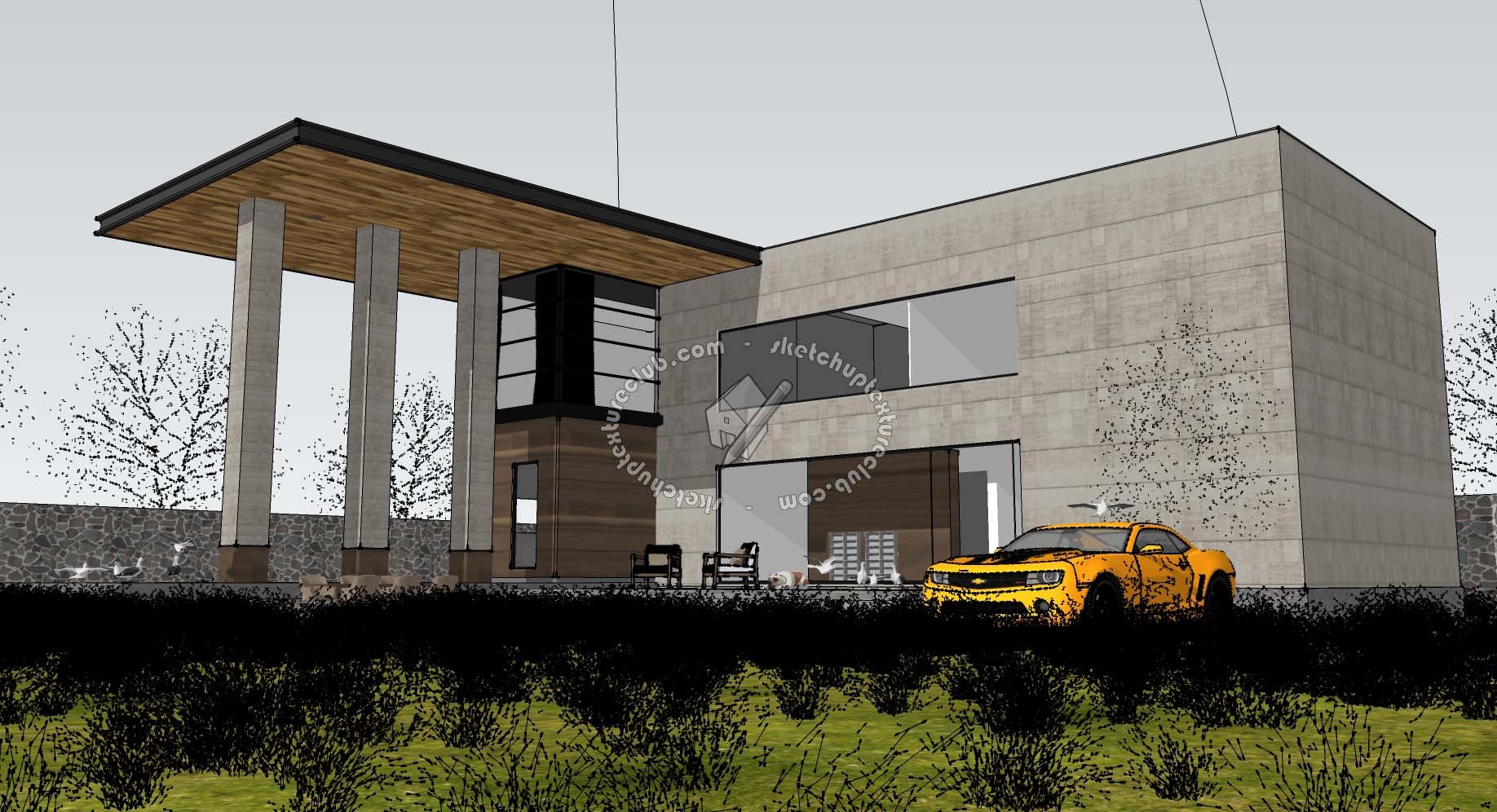 free sketchup model by Nguyen Khanh Vu sketchup extract