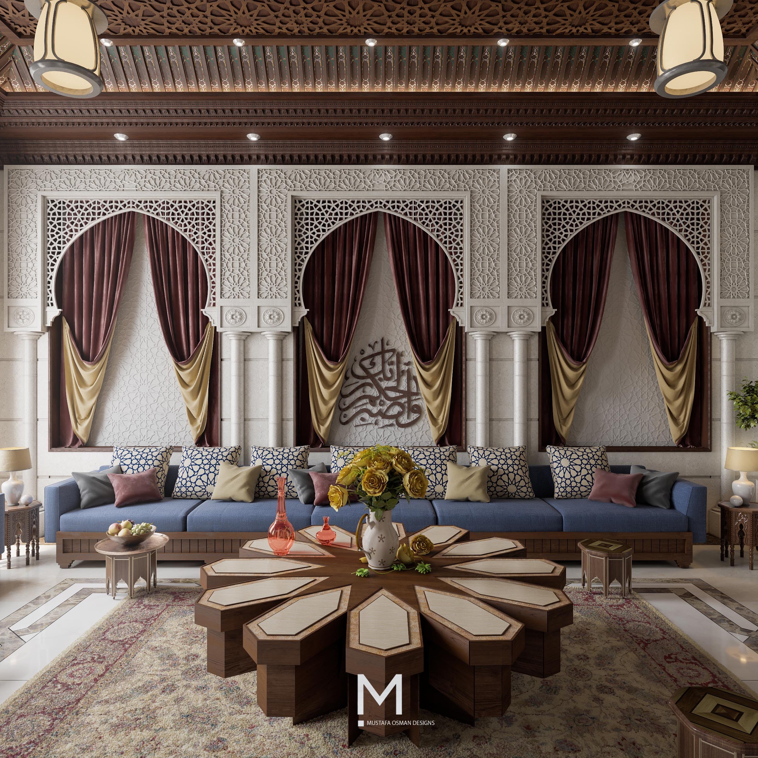 Oriental majlis sketchup scene designer Mustafa Osman