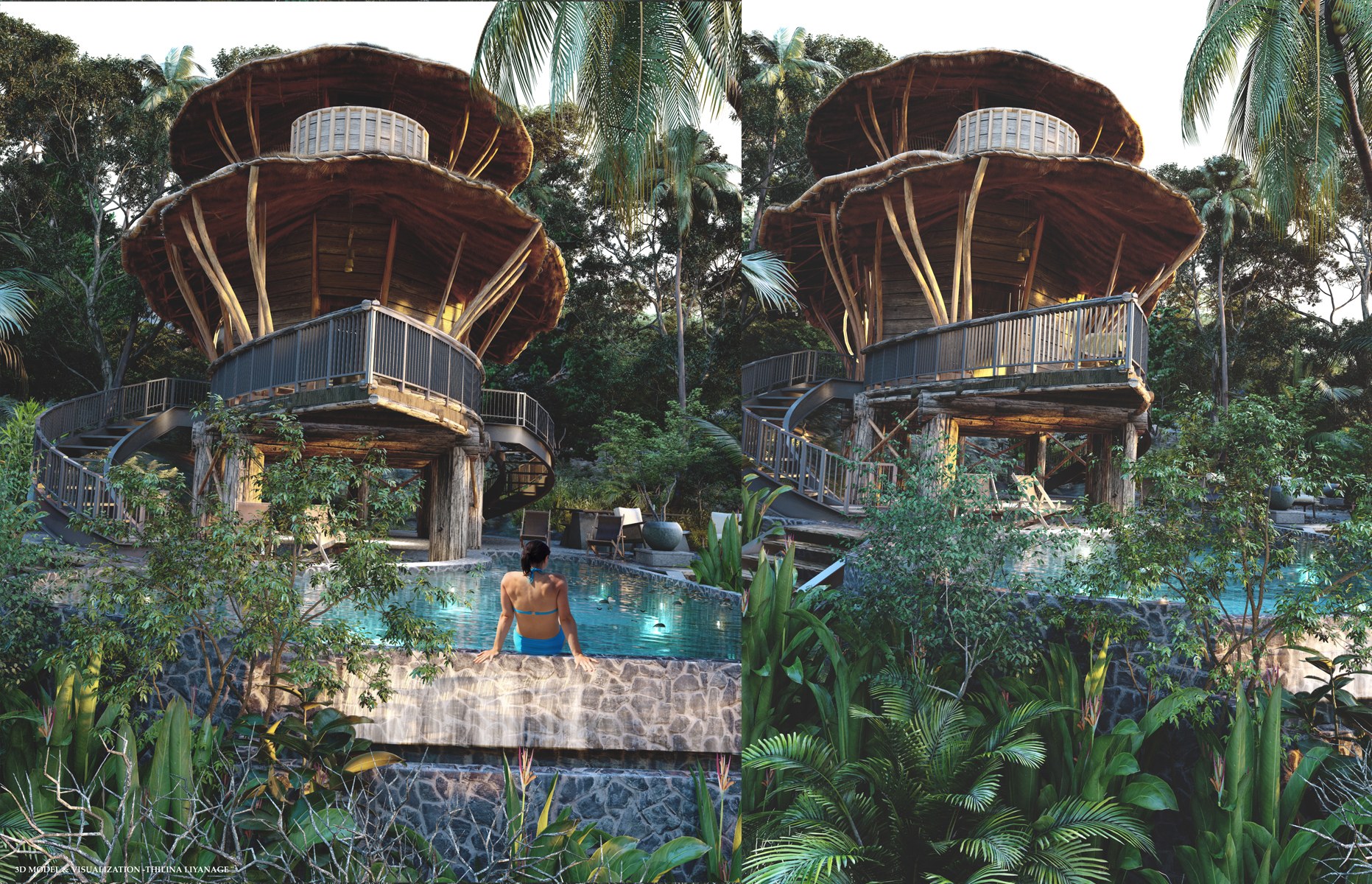 Bali Vila Design & Visualization by Thilina Liyanage