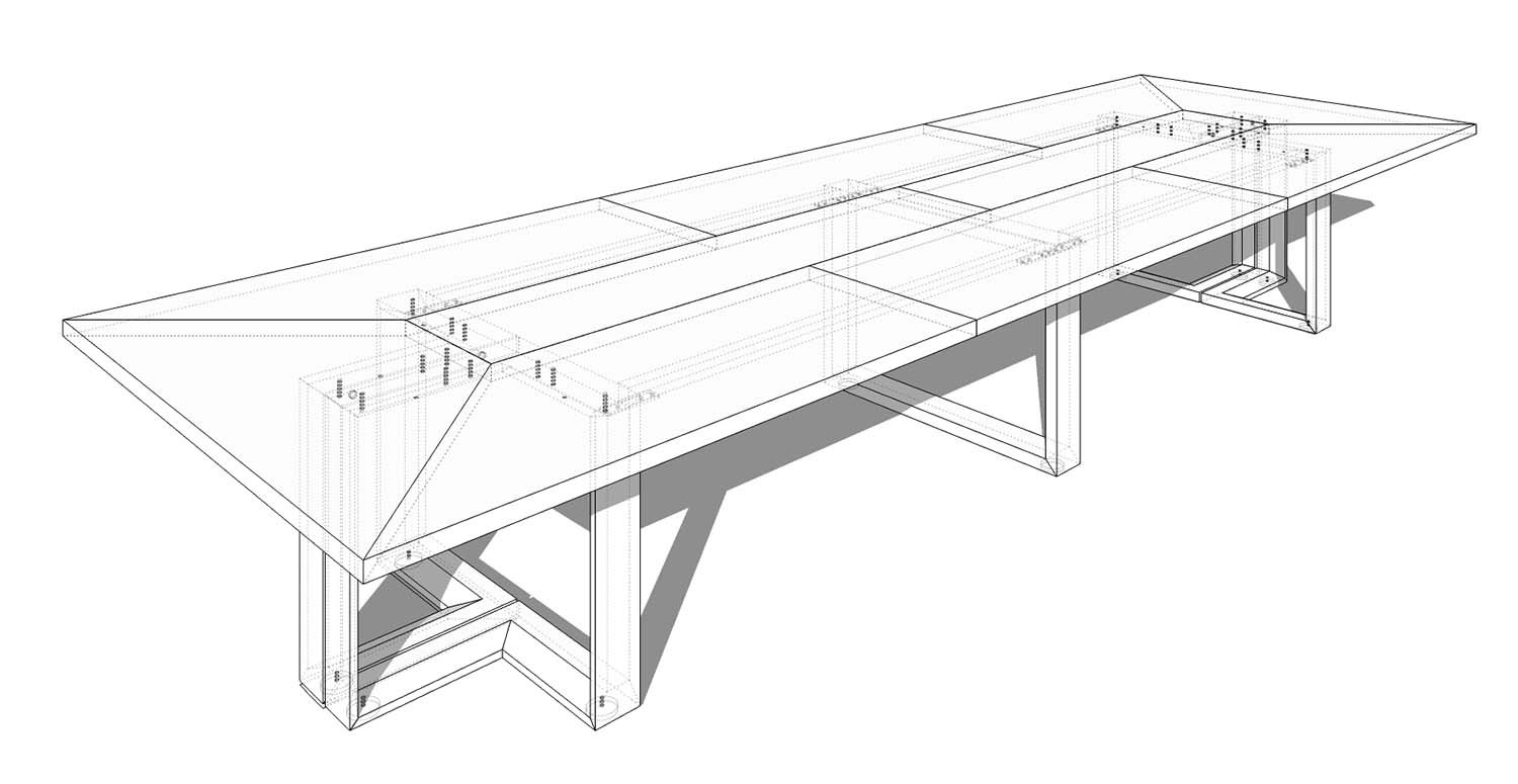 Arche range  Conference table  - SketchUp  3D model