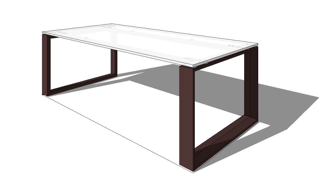 Arche range executive desk SketchUp 3D model
