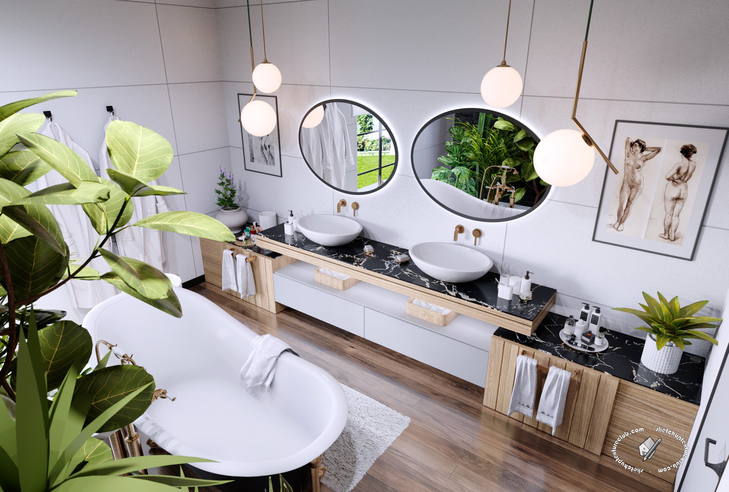 A garden in the bathroom - by Rosanna Mataloni - #1477 ...
