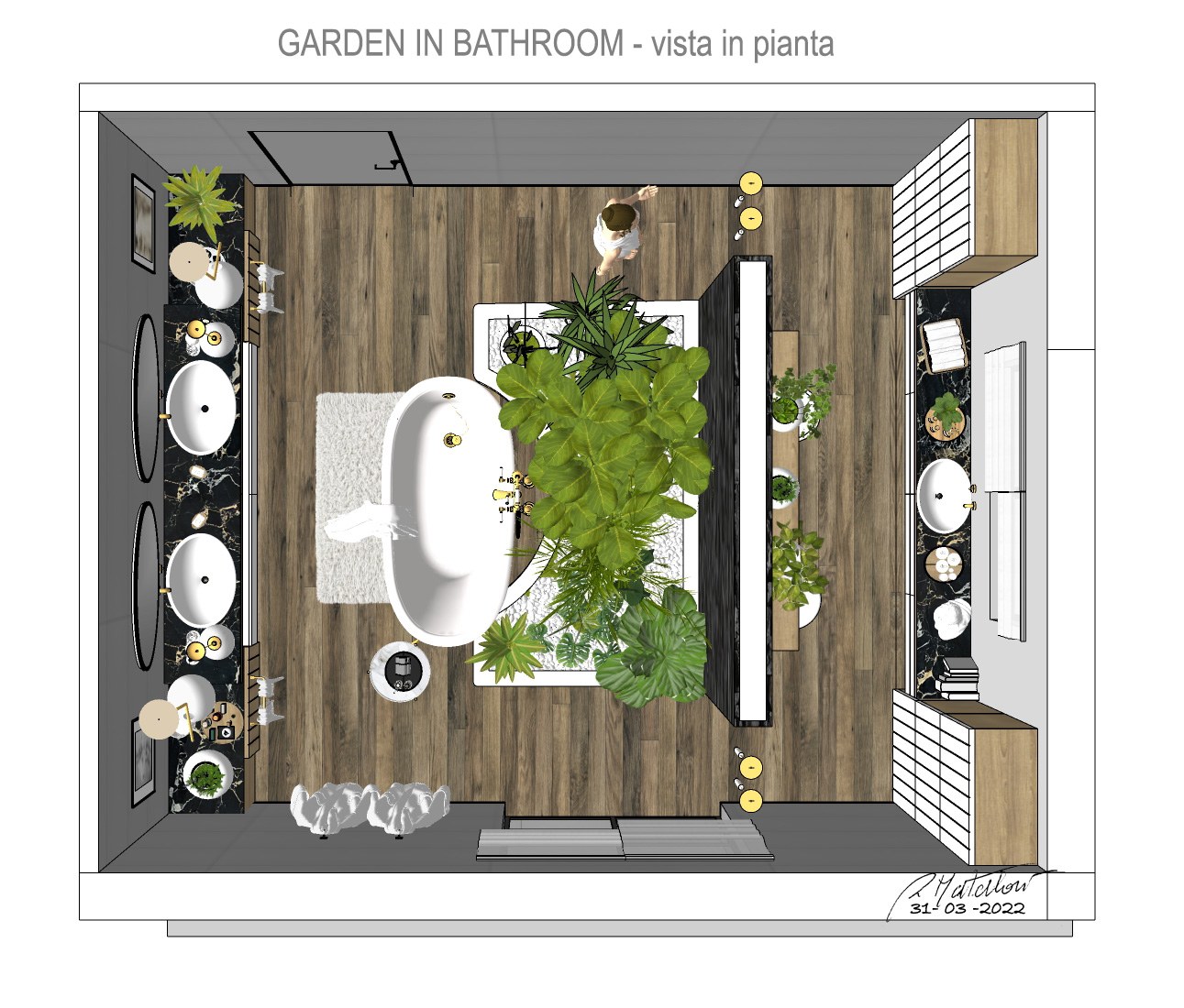 A garden in the bathroom - by Rosanna Mataloni - #1481 ...