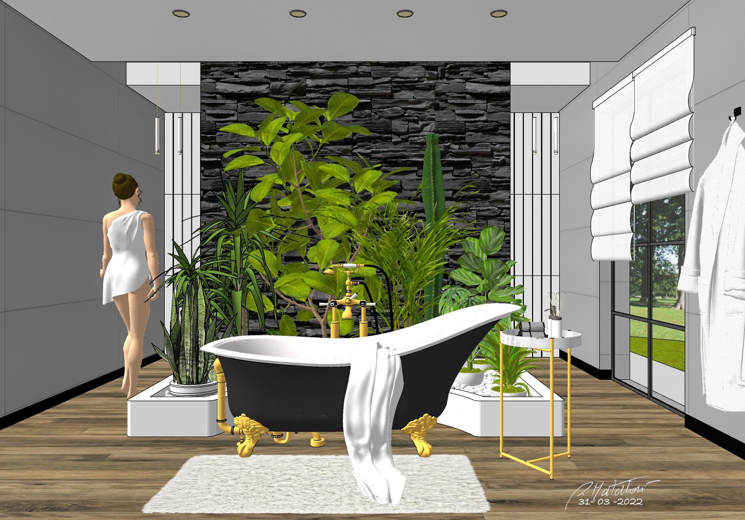 A garden in the bathroom - by Rosanna Mataloni - #1482 ...