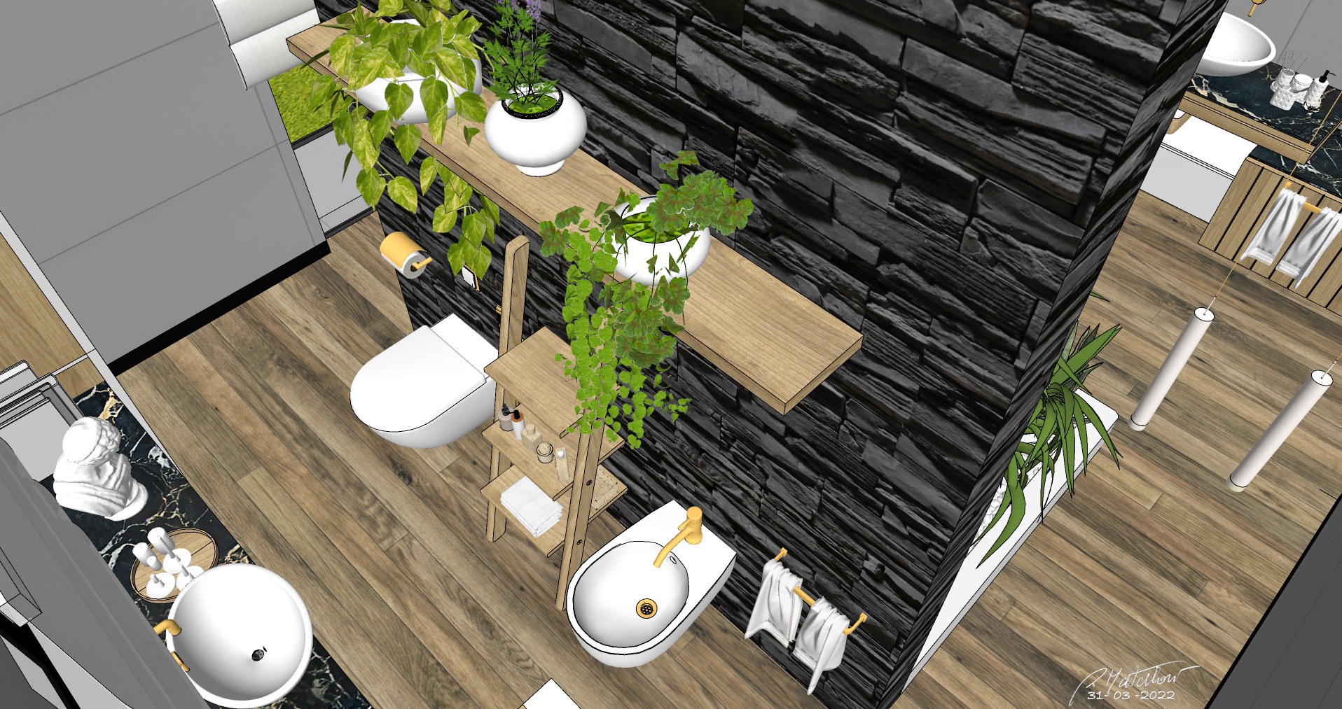 A garden in the bathroom - by Rosanna Mataloni - #1485 ...