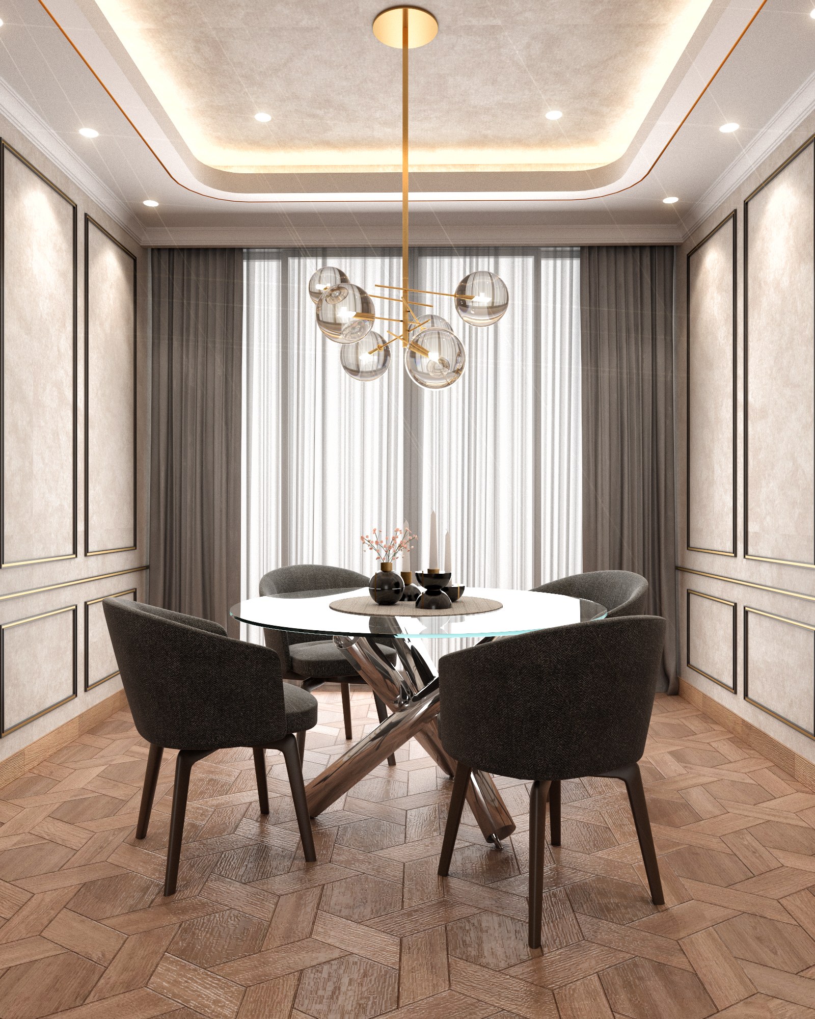 Modern Dining Room 01- 3D visualization by Taufik Mulyaman
