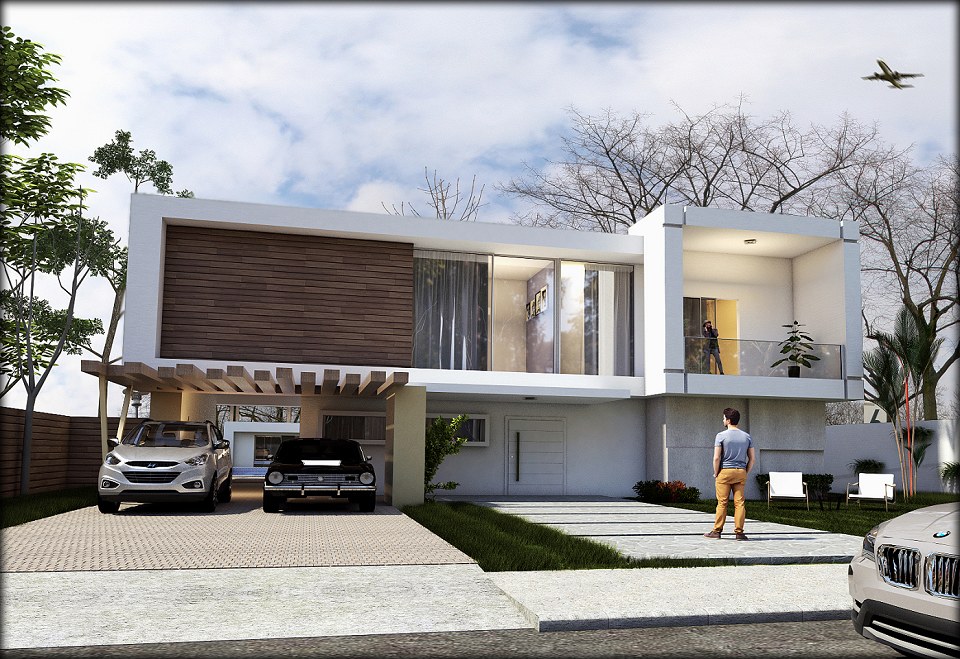 BRAZILIAN MODERN HOUSE & visopt | Vray render by Gilmar Berlatto