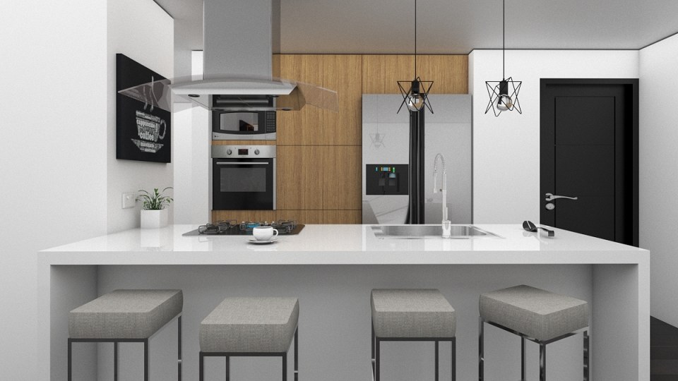 Small Kitchen in Costa Rica | 3d visualization by Erick Alpizar O.