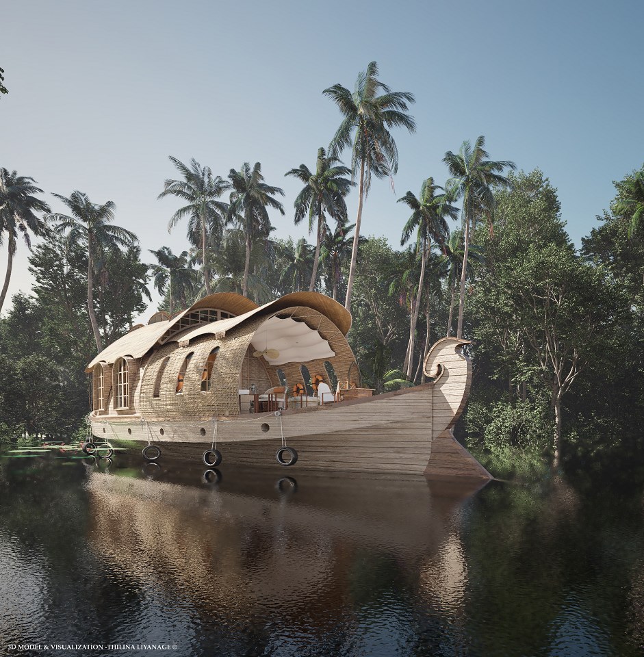 Kerala Houseboat | Design & Visualization by Thilina Liyanage