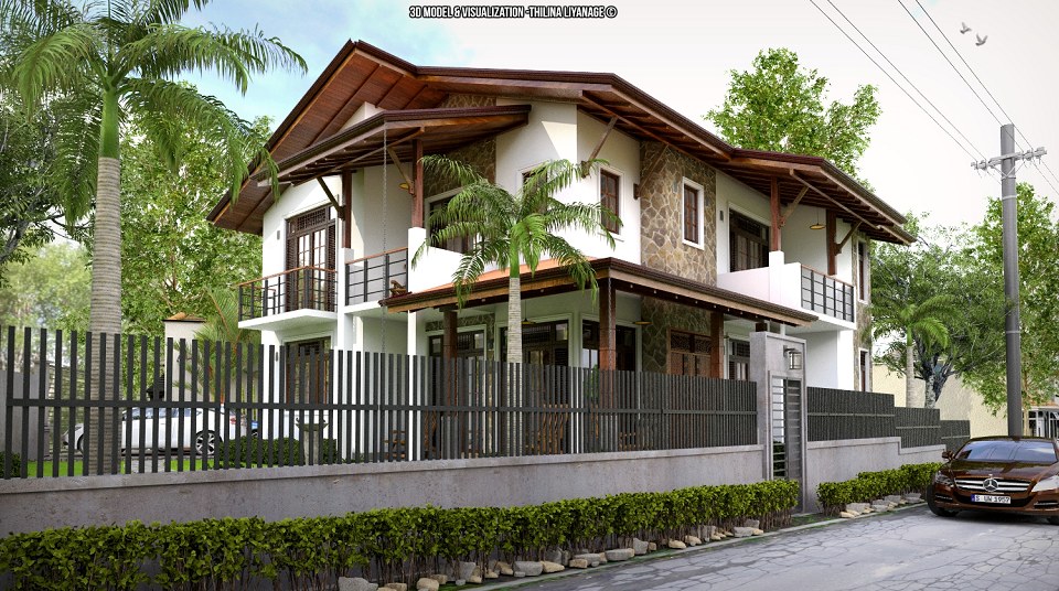 House -Colombo | Day View 1 - design and visualization by Thilina Liyanage