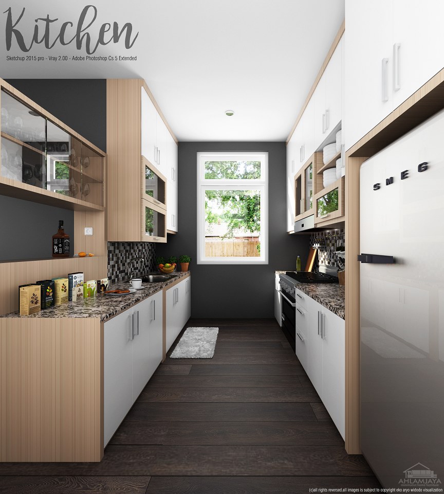 Wood Kitchen | vray render by Aryo Widodo