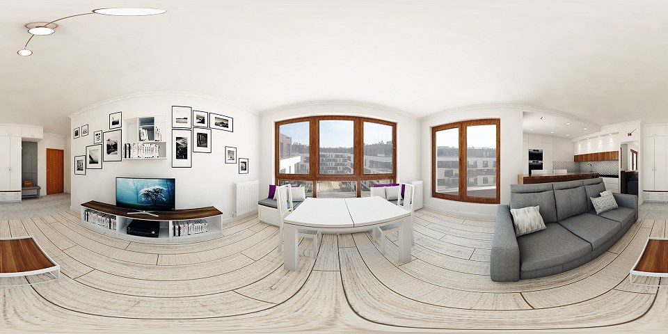 SMALL APARTMENT & VISOPT | panoramic 360  vray render by MICHAŁ ŚLUSARCZYK