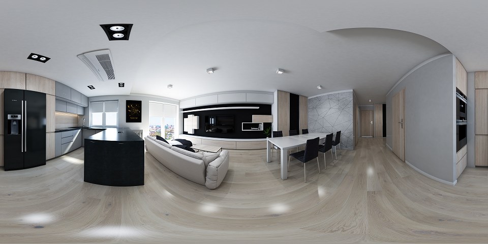 Apartment in Wroclaw | 360 view - MS STUDIO DESIGN MICHAŁ ŚLUSARCZYK