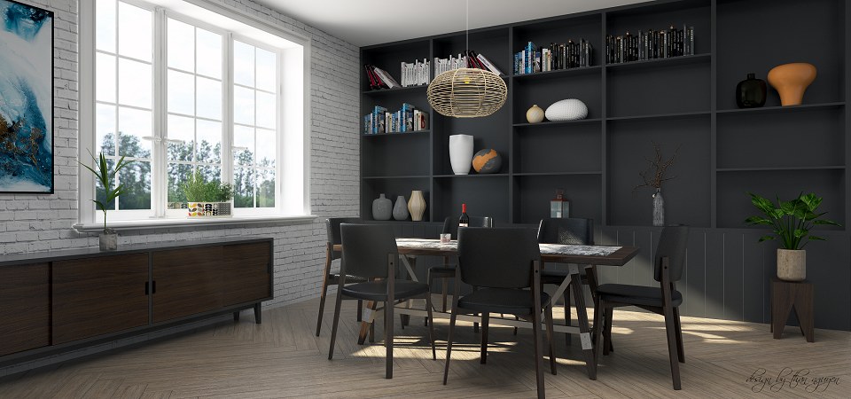 dining room | vray render by Than Nhuyen - view 1