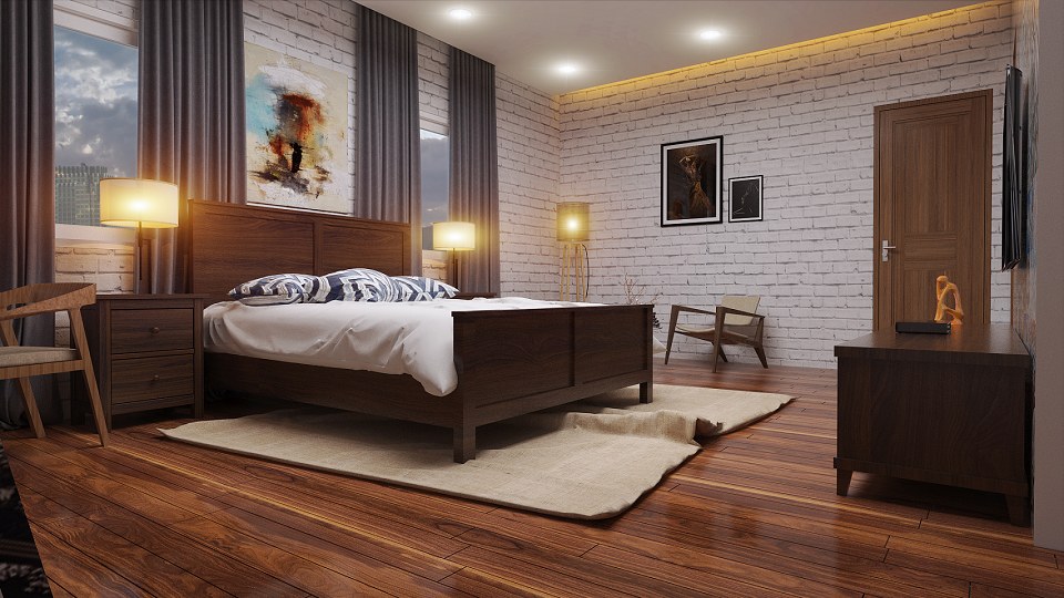 STYLE BEDROOM RETRO & VISOPT | vray render by THAN NGUYEN