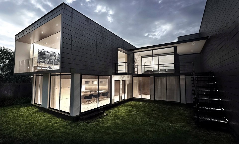 CONCRETE BLACK HOUSE | vray render by Supraaudcha Andthe Somboon