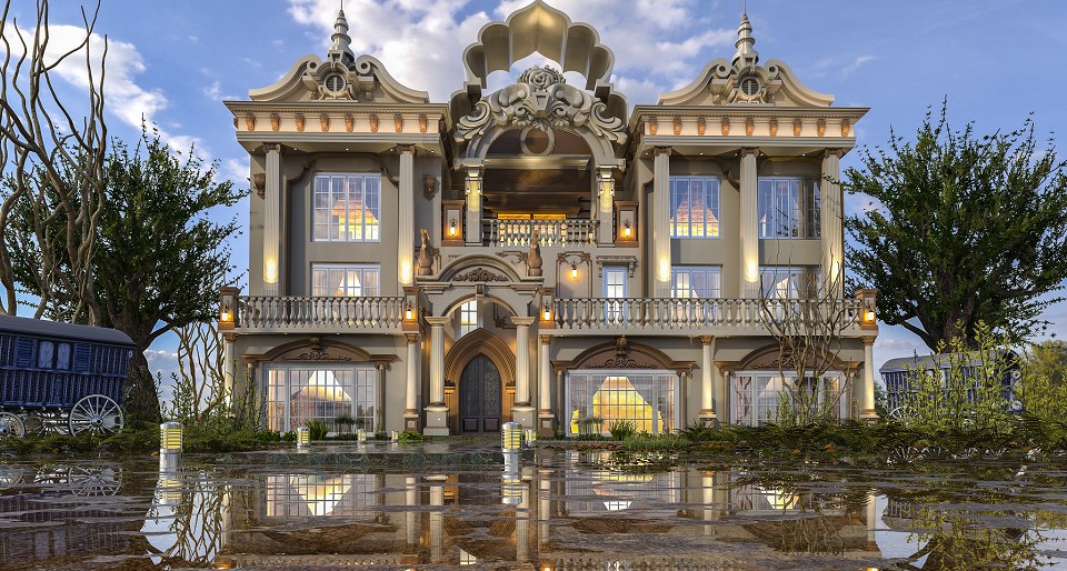 CLASSIC VILLA | front side - vray render by AMR FAWZY