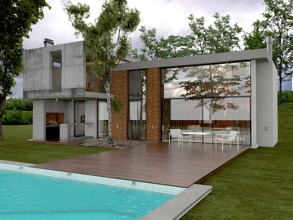 MODERN CONCRETE HOUSE | vray render by  Jaimot Martin