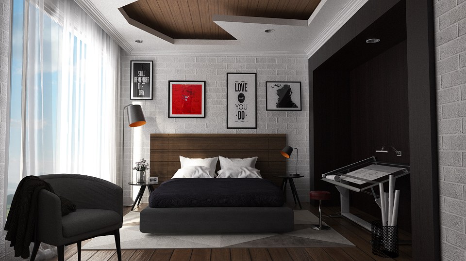 Modern Bedroom | vray render by CANDRA RISANTO