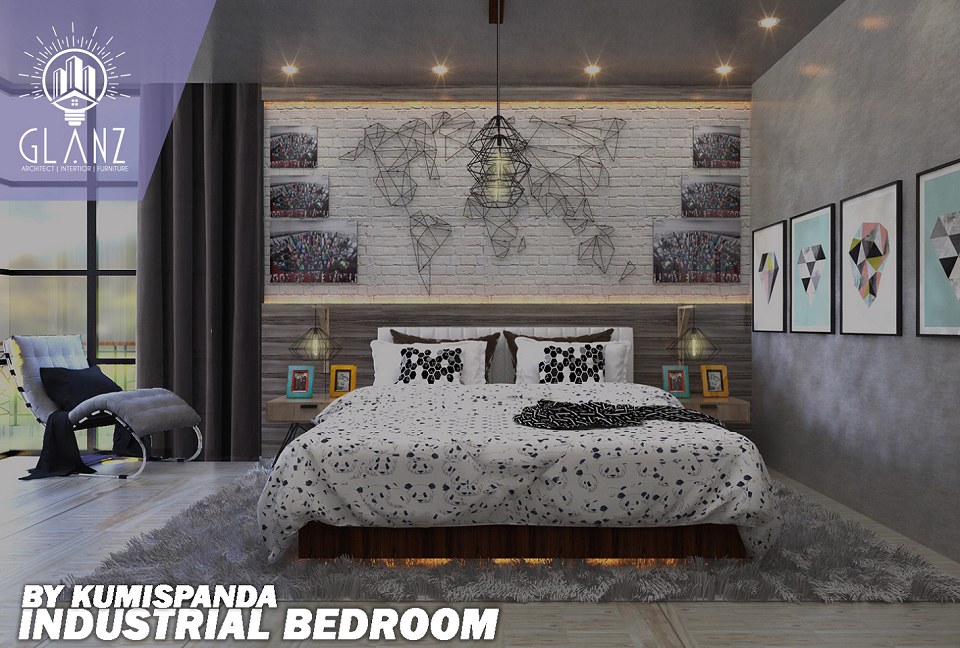 Industrial  Bedroom & Visopt | Vray render by Satrio Bayu