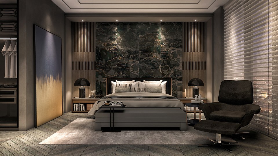 Master bedroom | Artlantis render by Taufik Mulyaman wiew 1