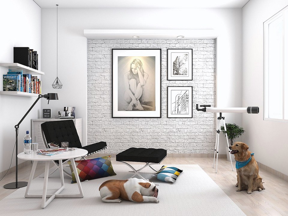 Living Room Corner & Visopt | vray render by Alfonsus Sri Agseyoga view 1