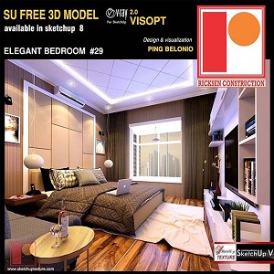 3D Models   -  BEDROOM - ELEGANT BEDROOM & VRAY VISOPT