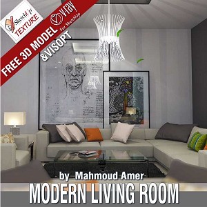 3D Models   -  LIVING ROOM - Modern living room